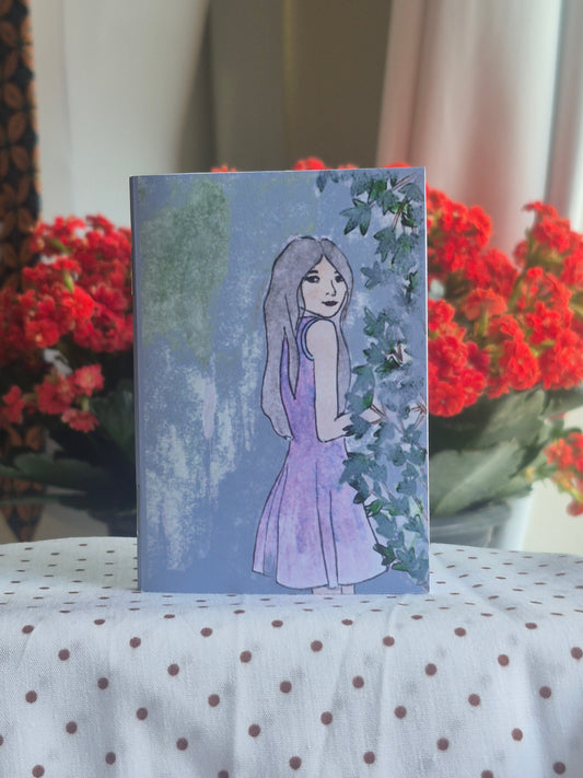 Pocket Notebook - Purple Dress Girl