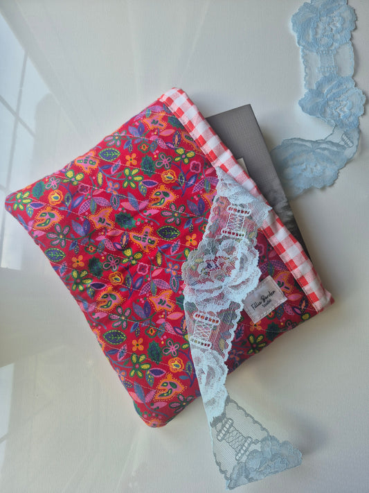 Book Sleeve Red Paisley