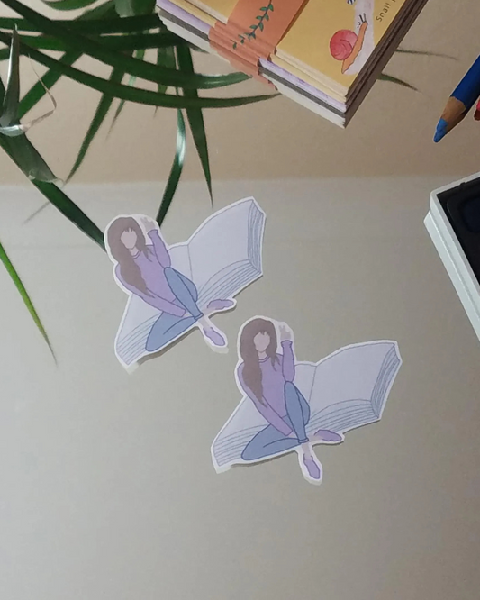 Bookish Girl Sticker